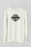 Necrophagist Baskılı Beyaz Unisex Sweatshirt