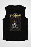 Necrophagist Baskılı Unisex Siyah Kolsuz Tişört - Tshirt