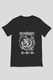Necrophagist Baskılı Unisex Siyah V Yaka Tişört - Tshirt