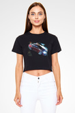 Need for Speed Siyah Crop Top Tişört