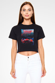 Need for Speed Siyah  Crop Top Tişört