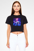 Need for Speed Siyah  Crop Top Tişört