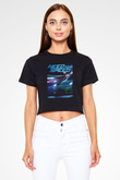 Need for Speed Siyah  Crop Top Tişört