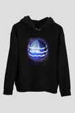 Neptün Siyah Unisex Hoodie