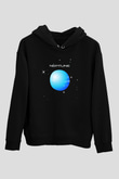 Neptün Siyah Unisex Hoodie
