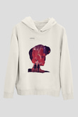 Nero Beyaz Unisex Kapüşonlu Sweatshirt