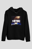Nero Siyah Unisex Kapüşonlu Sweatshirt