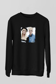 Nervo Baskılı Unisex Siyah Sweatshirt