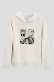 NervoBaskılı Beyaz Hoodie