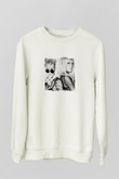 NervoBaskılı Beyaz Sweatshirt