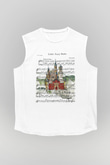 Neuschwanstein Şatosu Beyaz Unisex Kolsuz Tişört