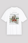 Neuschwanstein Şatosu Beyaz Unisex Oversize Tişört T-Shirt