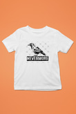 Nevermore Baskılı Beyaz Unisex Beyaz Çocuk Tişört - Tshirt