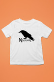 Nevermore Baskılı Beyaz Unisex Beyaz Çocuk Tişört - Tshirt