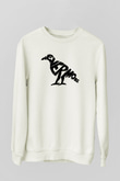 Nevermore Baskılı Beyaz Unisex Sweatshirt