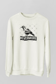 Nevermore Baskılı Beyaz Unisex Sweatshirt
