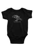 Nevermore Baskılı Unisex Siyah Bebek Body - Zıbın