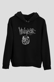 Nevermore Baskılı Unisex Siyah Kapüşonlu Sweatshirt