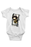 Nick Cave Baskılı Beyaz Unisex Bebek Body - Zıbın