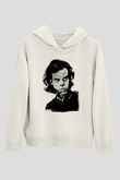 Nick Cave Baskılı Beyaz Unisex Kapüşonlu Sweatshirt