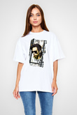 Nick Cave Baskılı Beyaz Unisex Oversize Tişört - Tshirt