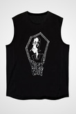 Nick Cave Baskılı Unisex Siyah Kolsuz Tişört - Tshirt