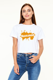 Nickelodeon Beyaz Croptop Tişört