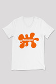 Nickelodeon Beyaz Unisex V Yaka Tişört