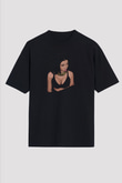 Nicki Minaj Baskılı Unisex Oversize Siyah Tişört