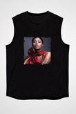 Nicki Minaj Baskılı Unisex Siyah Kolsuz Tişört