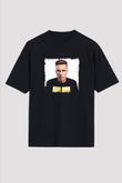 Nicky Romero Baskılı Unisex Oversize Siyah Tişört