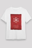 Niels Bohr Atom Modeli Baskılı Unisex Beyaz Tişört - Tshirt