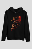 Nightmare on Elm Street Elm Sokağı Siyah Unisex Kapüşonlu Sweatshirt