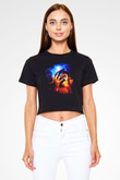 Nightmare on Elm Street Elm Sokağı Siyah   Crop Top Tişört