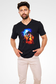 Nightmare on Elm Street Elm Sokağı Siyah Unisex  V Yaka Tişört