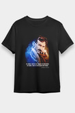 Nikola Tesla Alıntı Baskılı Unisex Siyah Tişört - Tshirt
