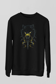 Ninja Kurt Baskılı Unisex Siyah  Sweatshirt