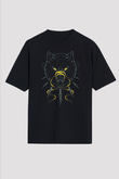 Ninja Kurt Baskılı Unisex Siyah Tişört
