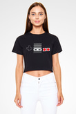 Nintendo Siyah Crop Top Tişört