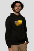 Niue Bayrağı Baskılı Unisex Siyah Kapüşonlu Sweatshirt