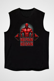 No Pain No Gain Baskılı Unisex Siyah  Kolsuz Tişört