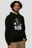No Pain No GainSiyah  Unisex Hoodie