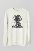 Nocturnal Depression Baskılı Beyaz Unisex Sweatshirt