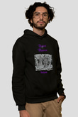 Nocturnal Depression Baskılı Unisex Siyah Kapüşonlu Sweatshirt