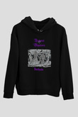 Nocturnal Depression Baskılı Unisex Siyah Kapüşonlu Sweatshirt