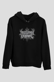 Nocturnal Depression Baskılı Unisex Siyah Kapüşonlu Sweatshirt