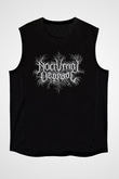Nocturnal Depression Baskılı Unisex Siyah Kolsuz Tişört - Tshirt