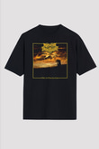 Nocturnal Depression Baskılı Unisex Siyah Oversize Tişört - Tshirt