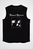 Nocturnal Depression Baskılı Unisex Siyah Kolsuz Tişört - Tshirt