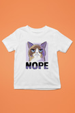 Nope Baskılı Unisex Beyaz  Çocuk Tişört